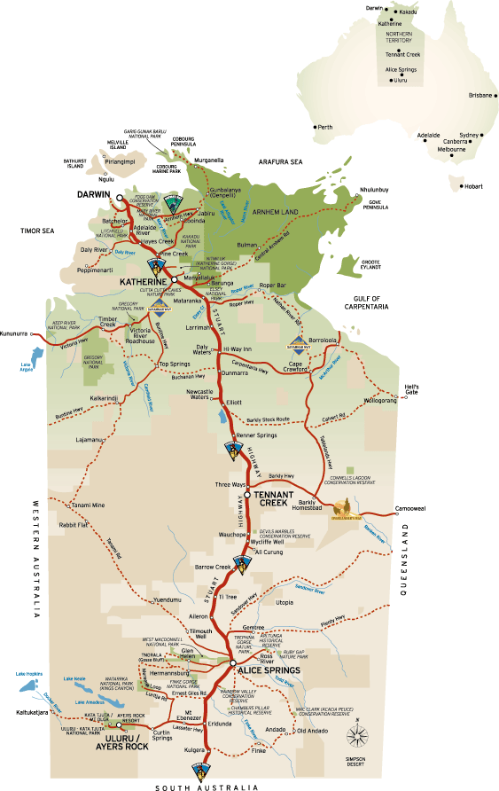 Map of Northern Territory