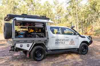 Adventure Rentals Hilux 4wd camper for a family of 5 all year round from Darwin