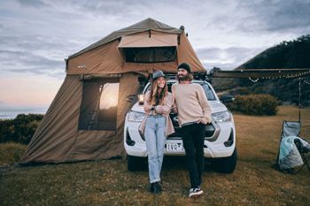 Rooftop tent camper hire in Darwin